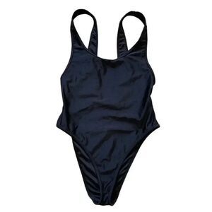 Forever 21 Open Back Black One Piece Swimmsuit SZ S